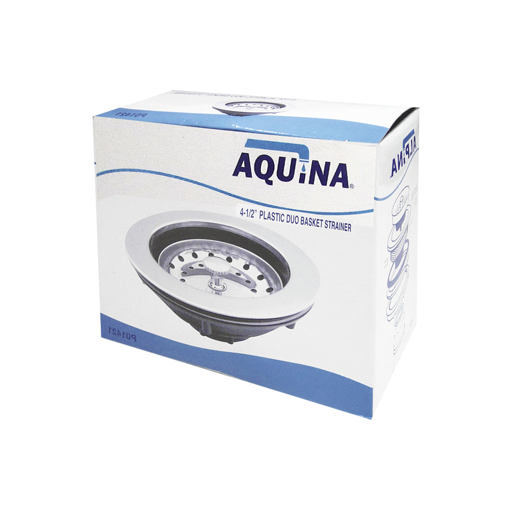 Canasta plastica para fregador aquina. Cromado. 4-1/2