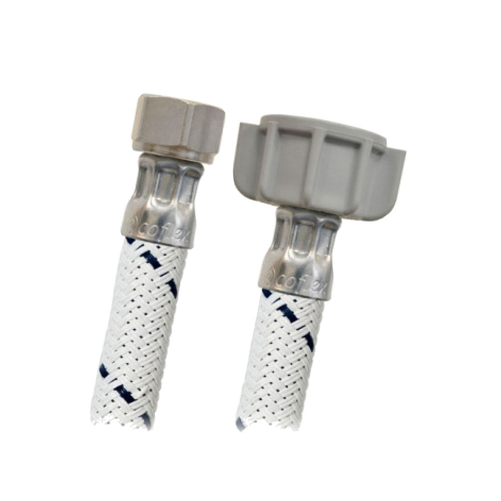 Manguera abasto coflex vinil lav. 16. Trenzado de vinilo. 3/8 x 1/2 16