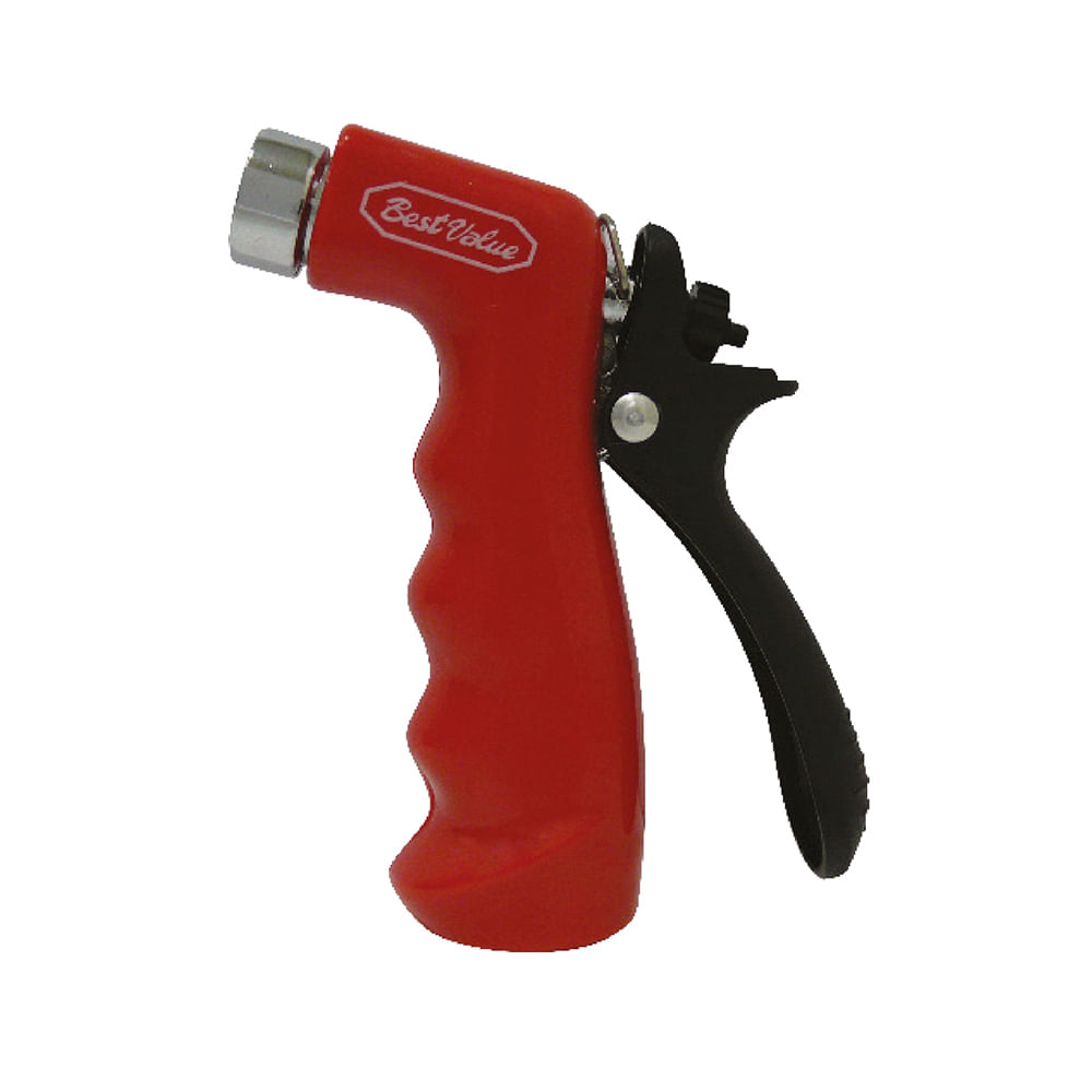 Pistola para manguera metal/plastica. Negro/ rojo. 5-1/2(139mm)
