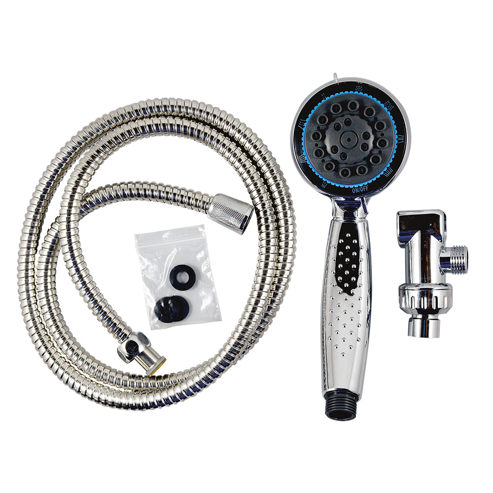 Regadera / manguera 1. 5 mtrs aquina. Cromado