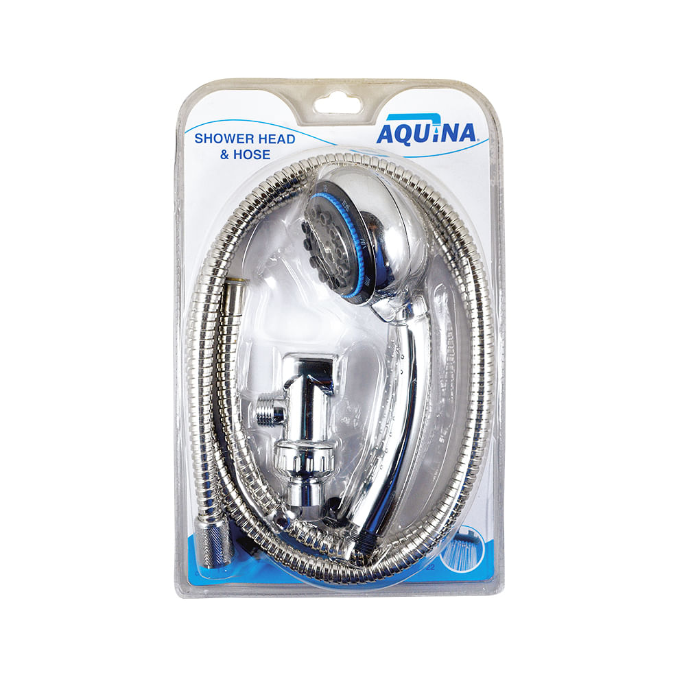 Regadera / manguera 1. 5 mtrs aquina. Cromado