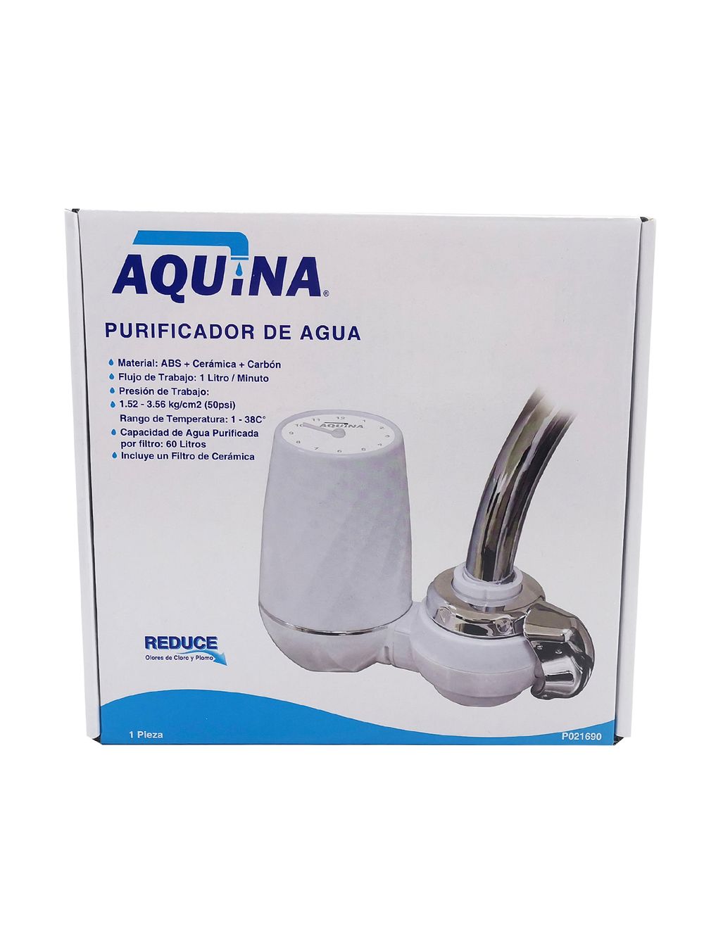 Purificador de agua aquina. Blaco