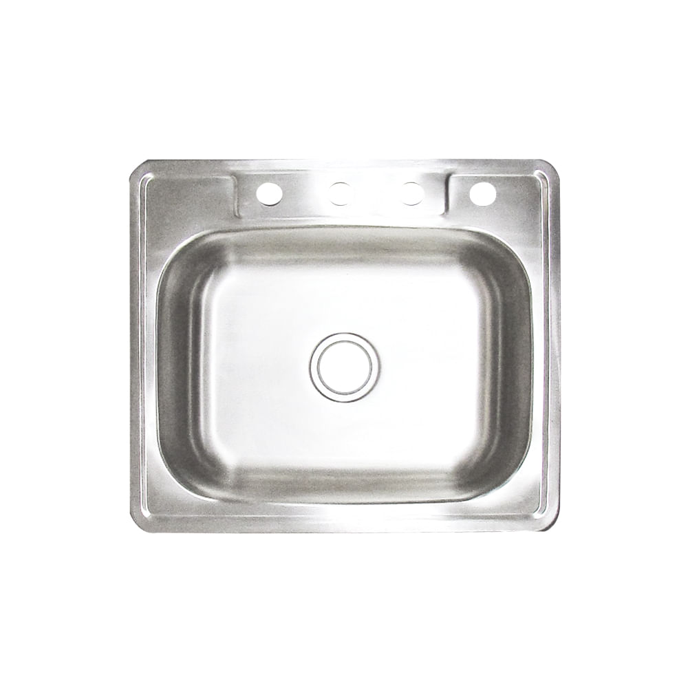 Fregador sencillo 25 x 22x6 aquina. Acero inoxidable. 22