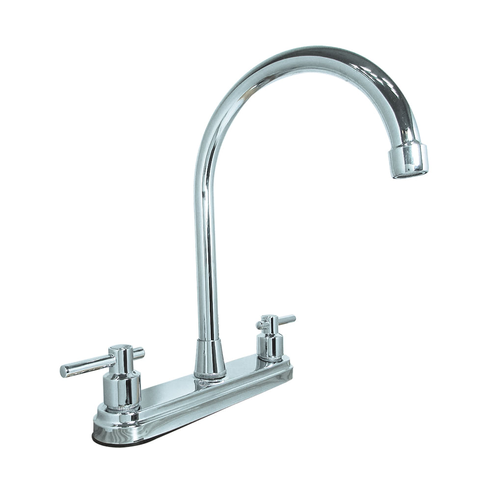 Llave d/fregador doble elegance 8 aquina. Cromado.