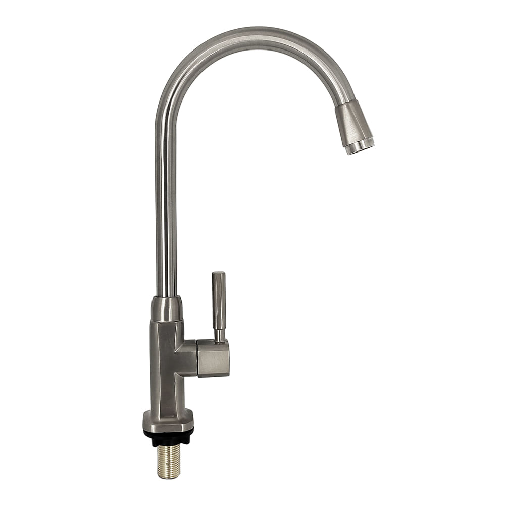 Llave sencilla para fregador aquina. Cromado