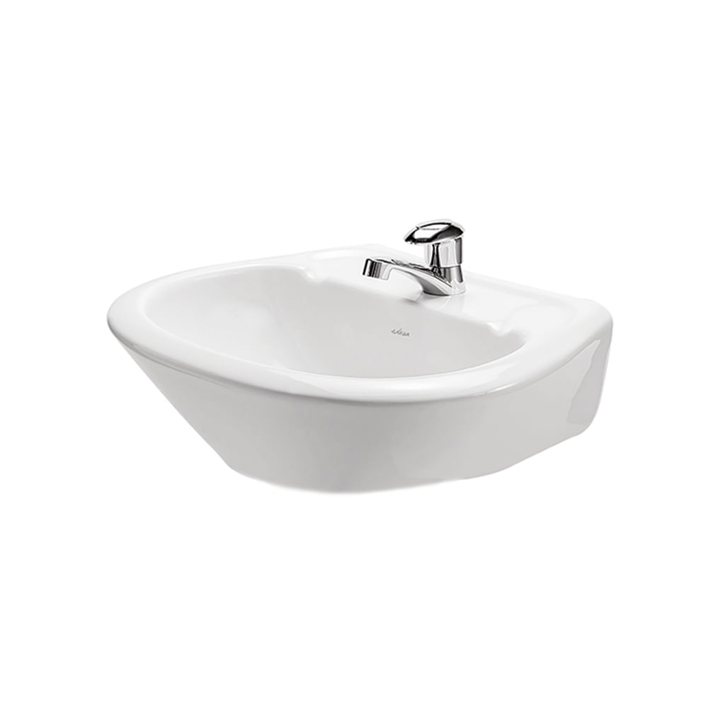 Lavamano shelby blanco sin ferreteria. Blanco. 37. 6 x 42. 5 21 cm