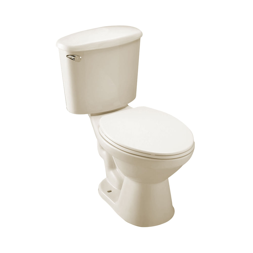 Inodoro elongado crema con asiento/ferret. Tanque. Crema. 76 x 42. 4 74 cm