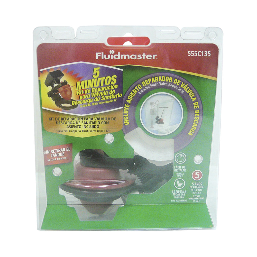 Reparador d/sifon con korky fluidmaster 555c1. Rojo marrón. Universal