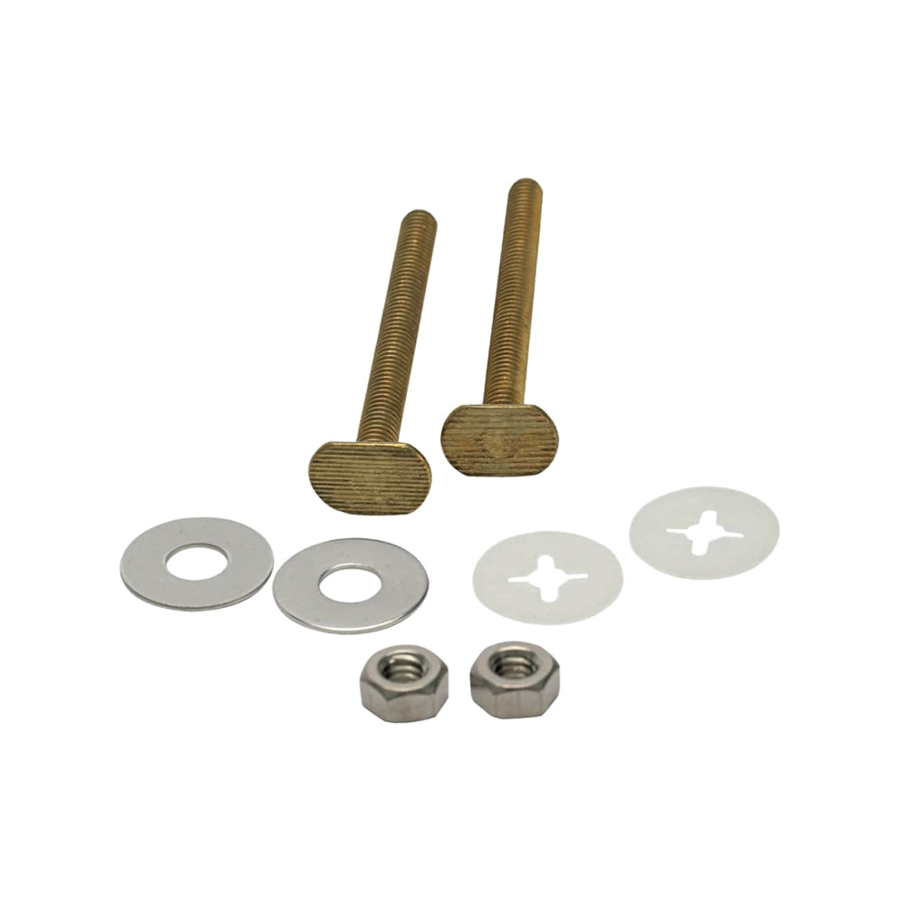 Juego tornillos para piso/taza 2-1/4 fluidmaster. Latón.