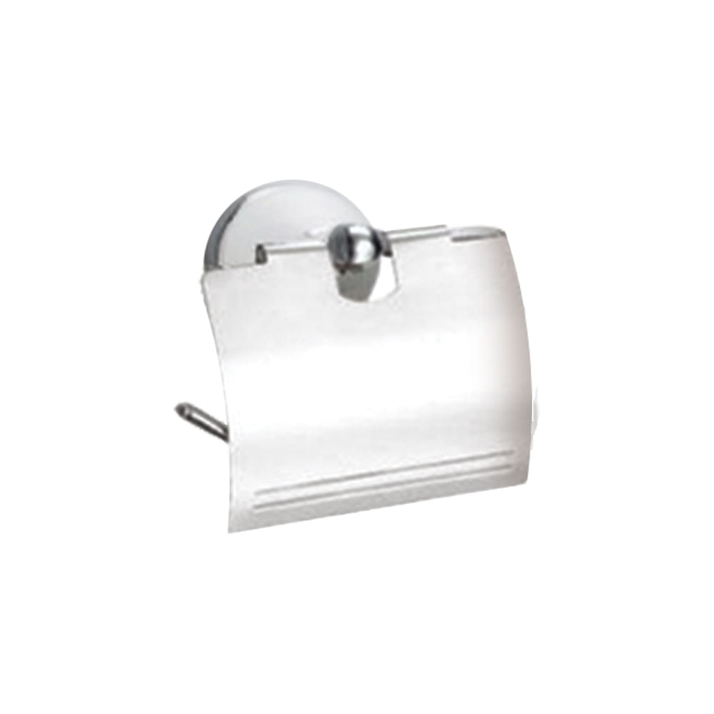 Papelera cromada/ceramica aquina. Cromado + ceramica