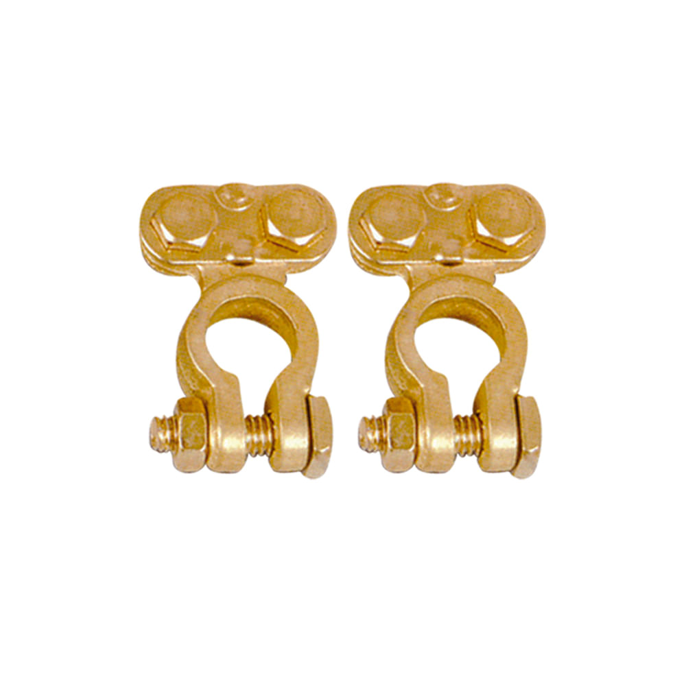 Terminal d/bronce para bateria carro (par). Bronce. 170g