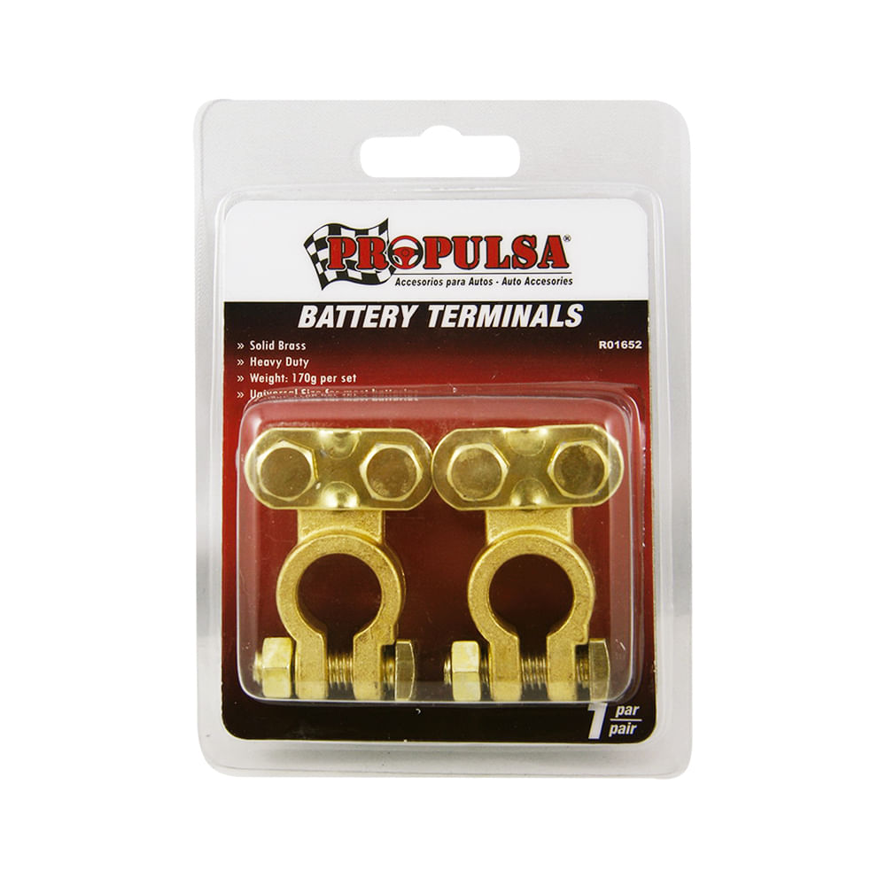 Terminal d/bronce para bateria carro (par). Bronce. 170g