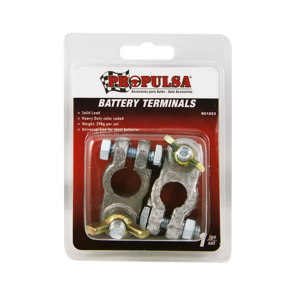 Terminal d/plomo para bateria hd carro (par). Plomo. 298g