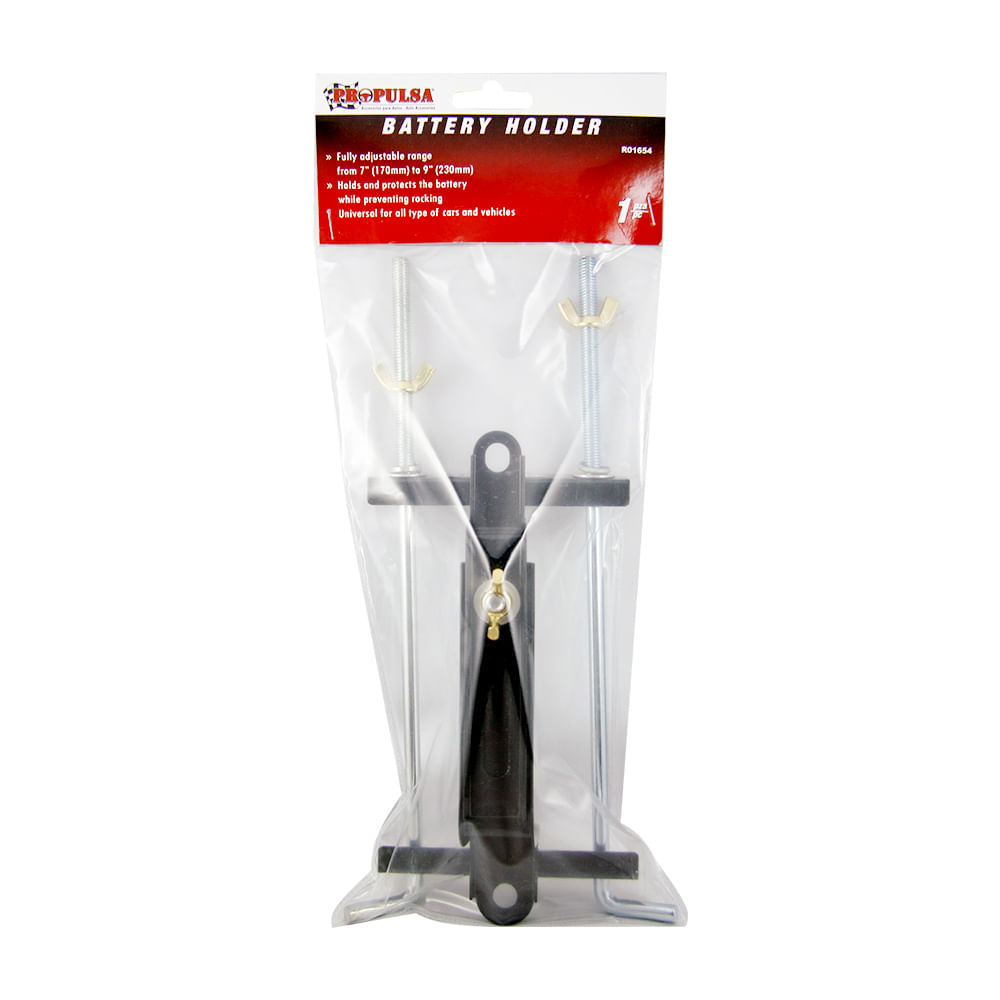 Sujetador para bateria carro. Acero. 7 x 9
