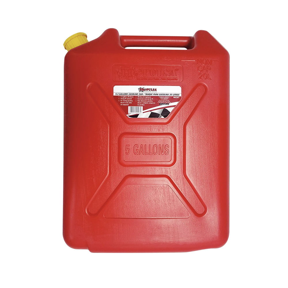 Tanque para gasolina 20 litros propulsa. Rojo. 4gl